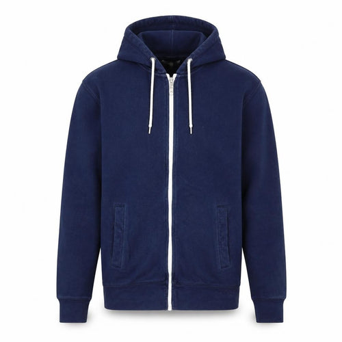 Neo Label Mens Blue Cotton Full Zip Hoodie Size S