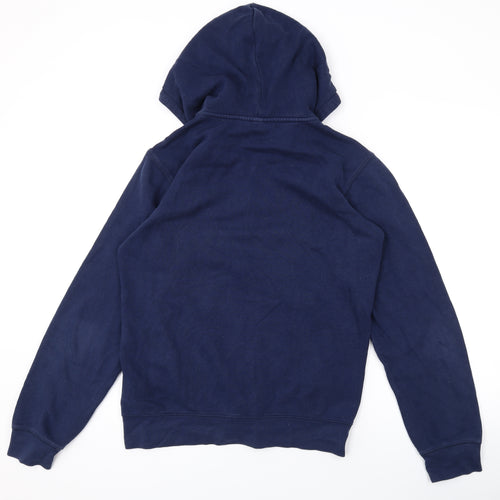 Neo Label Mens Blue Cotton Full Zip Hoodie Size S