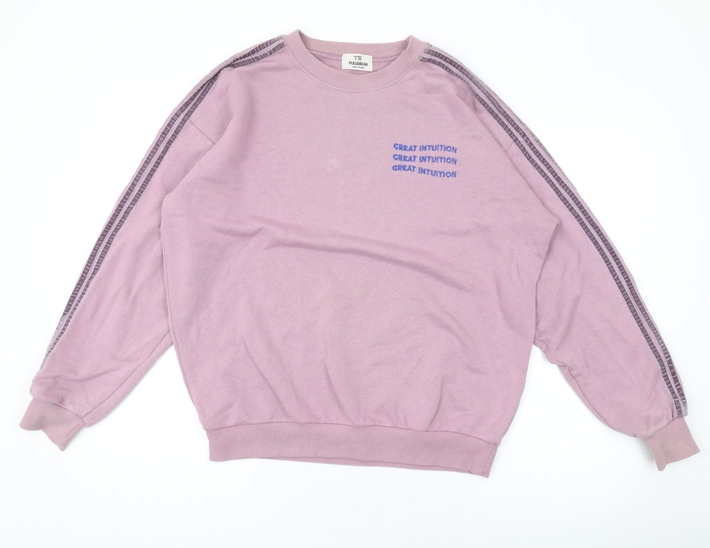 Pull&Bear Womens Purple Cotton Pullover Sweatshirt Size M Pullover