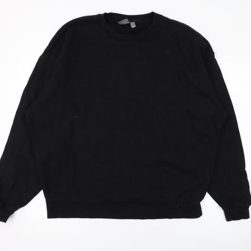 ASOS Mens Black Cotton Pullover Sweatshirt Size L