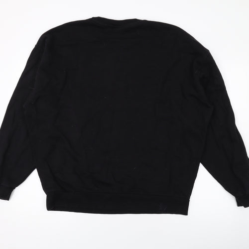 ASOS Mens Black Cotton Pullover Sweatshirt Size L