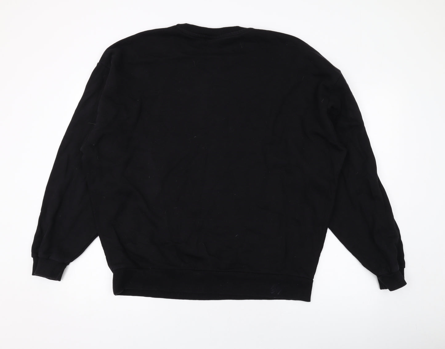 ASOS Mens Black Cotton Pullover Sweatshirt Size L