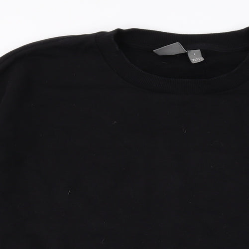 ASOS Mens Black Cotton Pullover Sweatshirt Size L