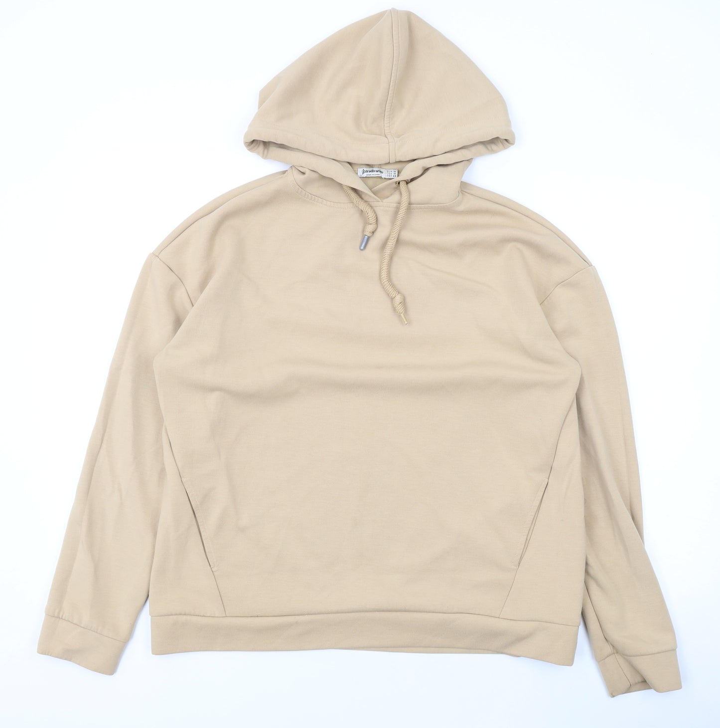 Stradivarius Womens Brown Cotton Pullover Hoodie Size M Pullover