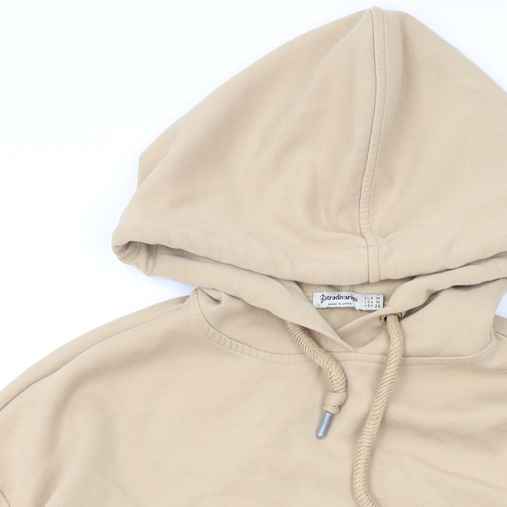 Stradivarius Womens Brown Cotton Pullover Hoodie Size M Pullover