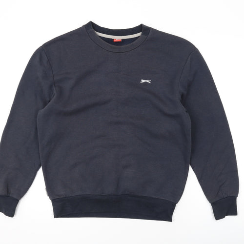 Slazenger Boys Blue Cotton Pullover Sweatshirt Size 13 Years Pullover