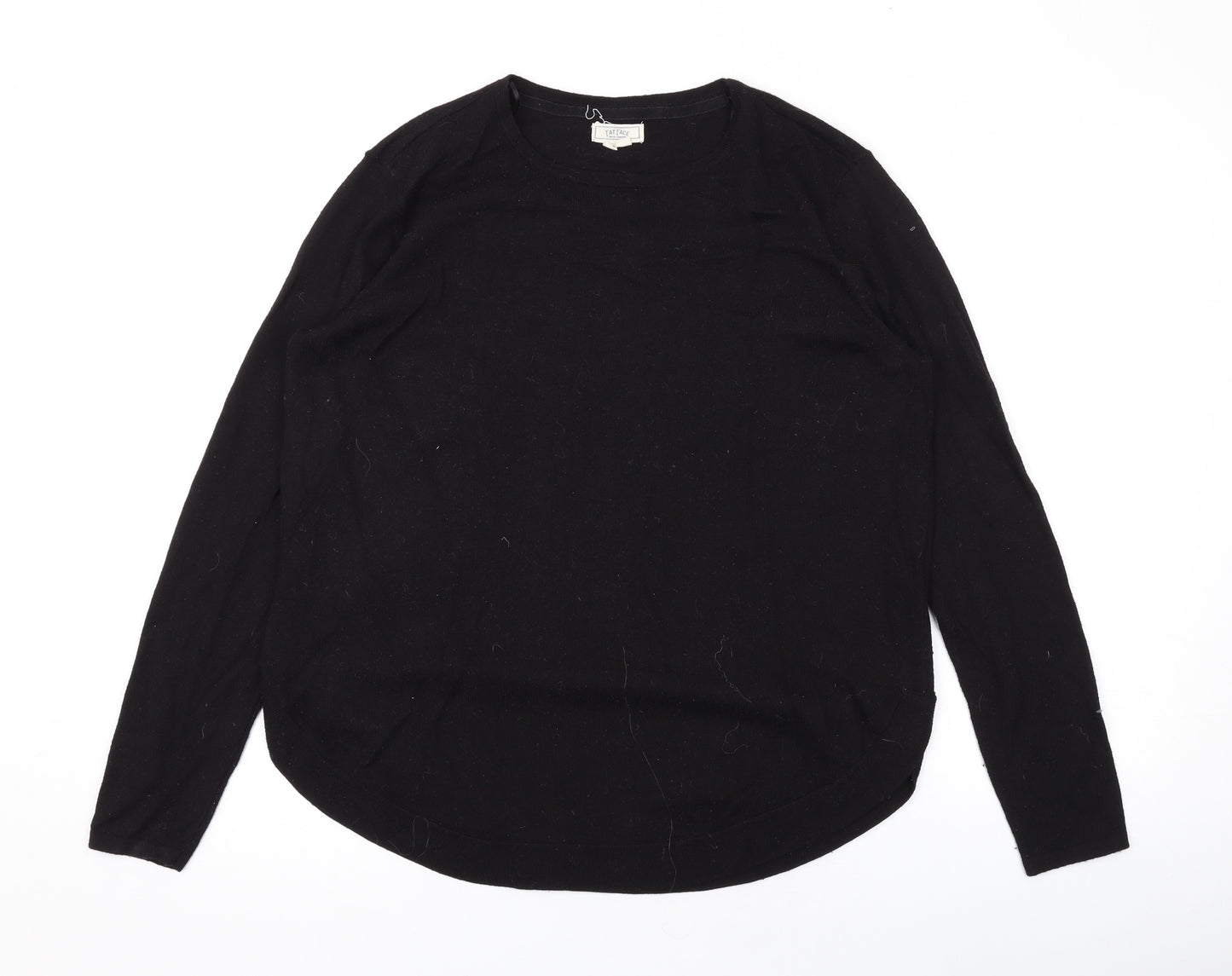 Fat Face Womens Black Round Neck Polyester Pullover Jumper Size 14