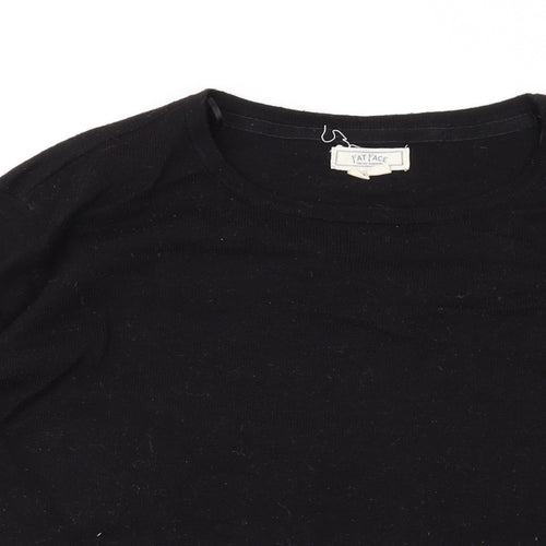 Fat Face Womens Black Round Neck Polyester Pullover Jumper Size 14