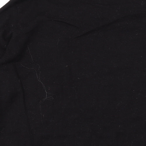 Fat Face Womens Black Round Neck Polyester Pullover Jumper Size 14