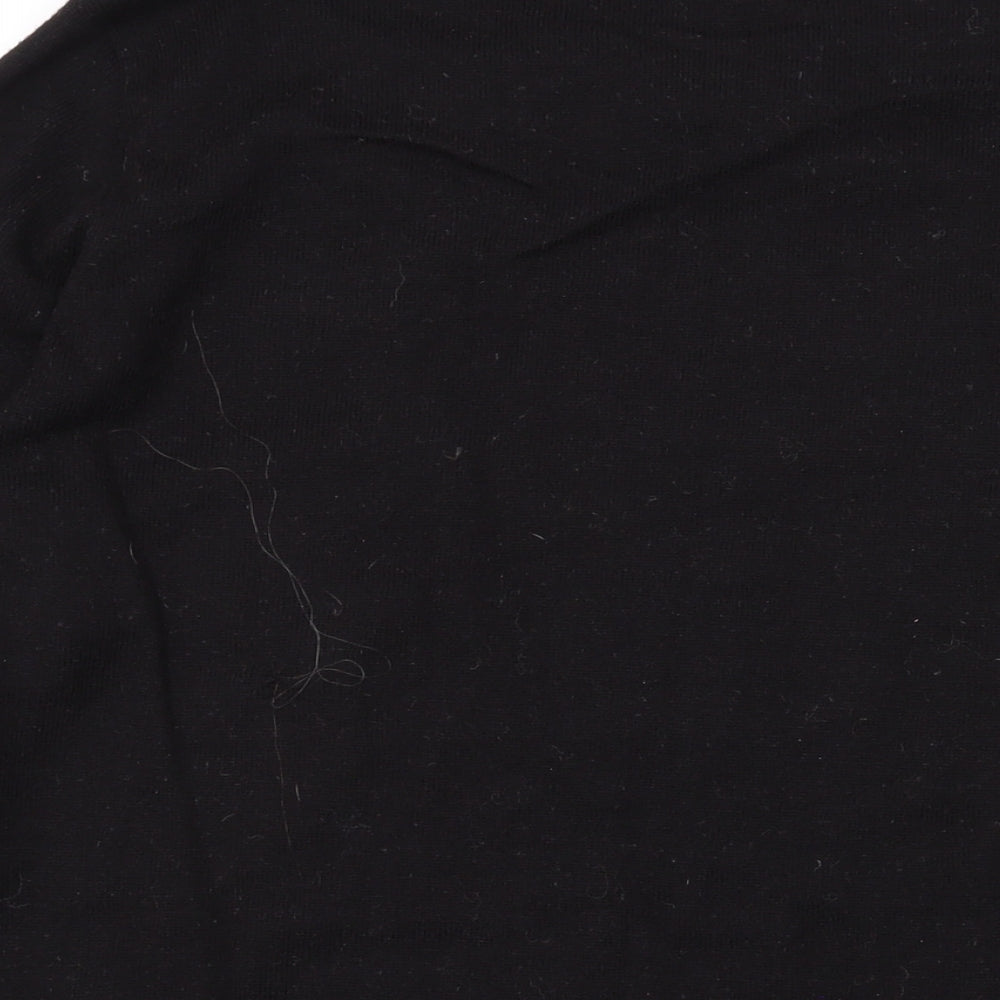 Fat Face Womens Black Round Neck Polyester Pullover Jumper Size 14