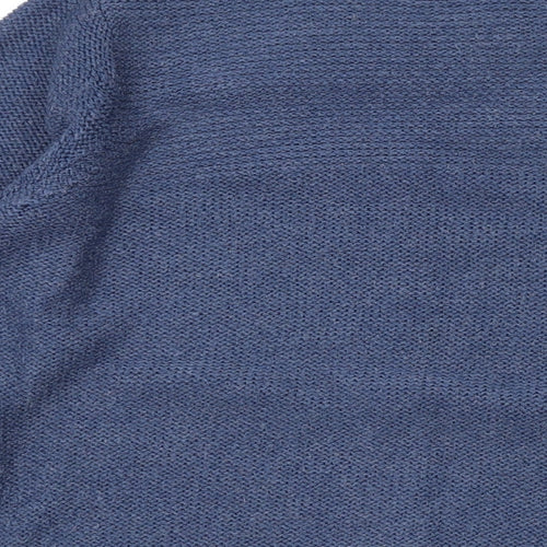 James Pringle Mens Blue Round Neck Acrylic Pullover Jumper Size S Long Sleeve