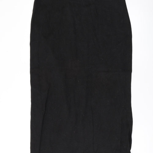 Klass Womens Black Cotton A-Line Skirt Size XL
