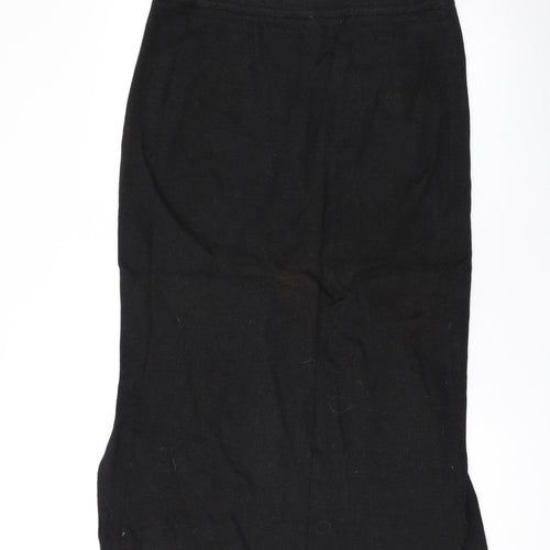 Klass Womens Black Cotton A-Line Skirt Size XL