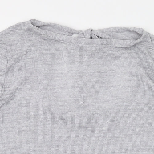 Divided by H&M Womens Grey Round Neck Polyester Pullover Jumper Size L