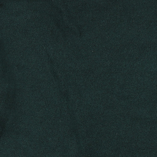 &et Womens Green V-Neck Acrylic Pullover Jumper Size 10