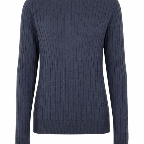 Barons of England Womens Blue Round Neck Cotton Pullover Jumper Size M