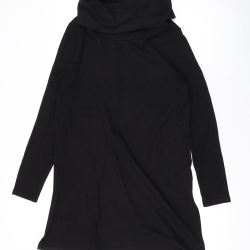 Dorothy Perkins Womens Black Roll Neck Polyester Pullover Jumper Size 10