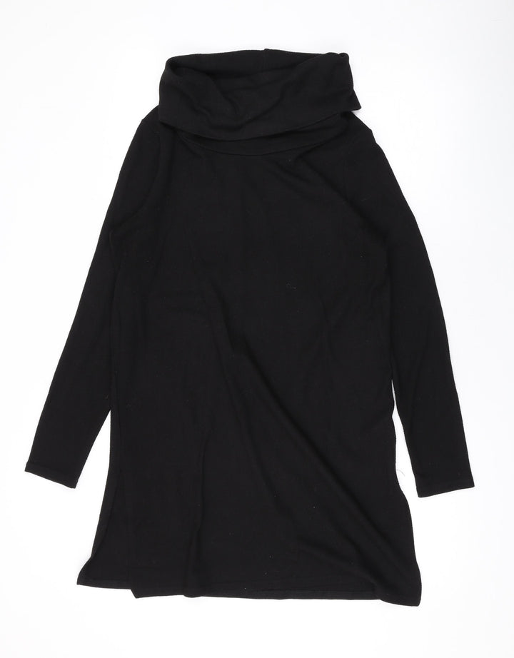 Dorothy Perkins Womens Black Roll Neck Polyester Pullover Jumper Size 10