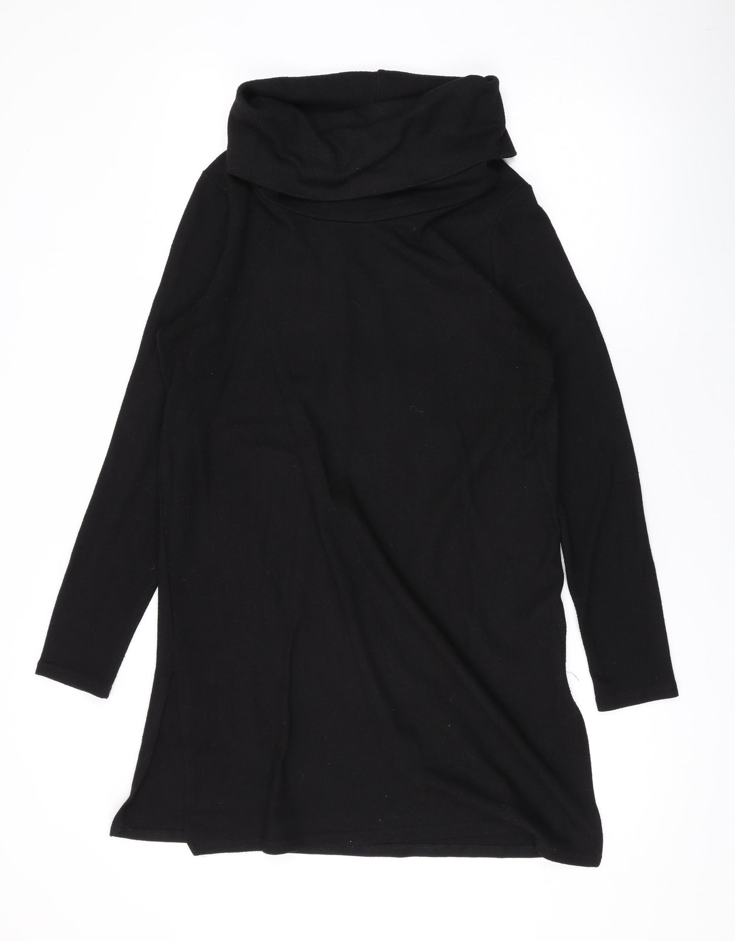 Dorothy Perkins Womens Black Roll Neck Polyester Pullover Jumper Size 10