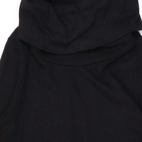Dorothy Perkins Womens Black Roll Neck Polyester Pullover Jumper Size 10