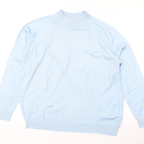 Debenhams Womens Blue Round Neck Acrylic Pullover Jumper Size 14