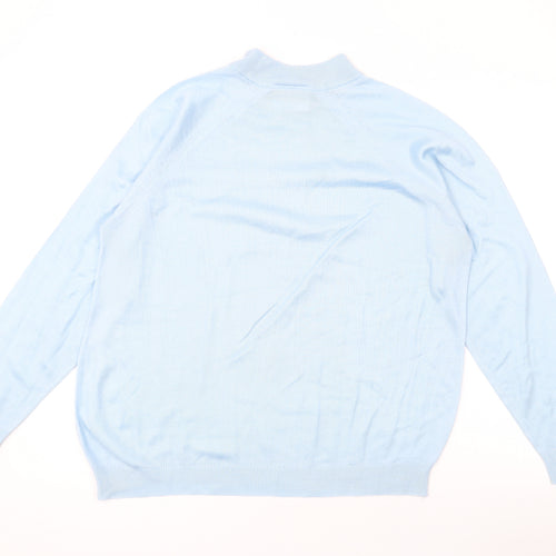 Debenhams Womens Blue Round Neck Acrylic Pullover Jumper Size 14