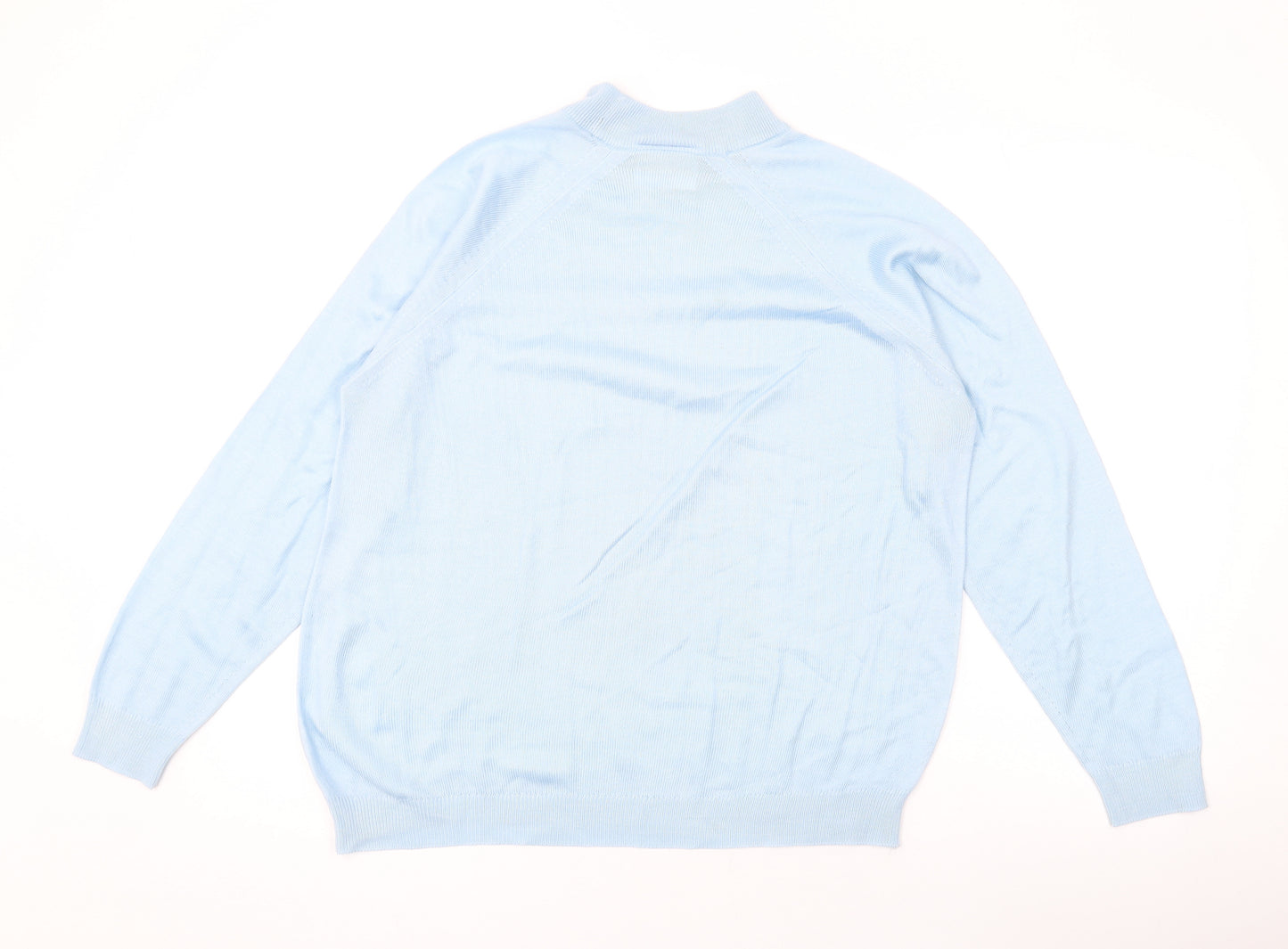 Debenhams Womens Blue Round Neck Acrylic Pullover Jumper Size 14