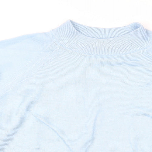 Debenhams Womens Blue Round Neck Acrylic Pullover Jumper Size 14