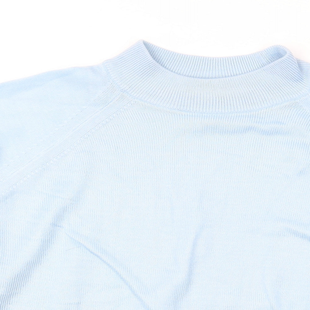 Debenhams Womens Blue Round Neck Acrylic Pullover Jumper Size 14
