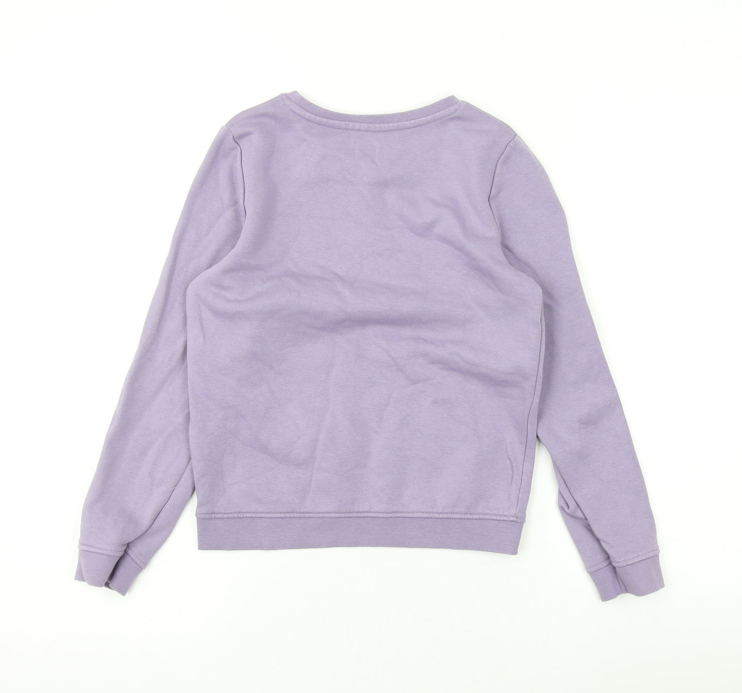 La Redoute Girls Purple Cotton Pullover Sweatshirt Size 9 Years Pullover - Peace