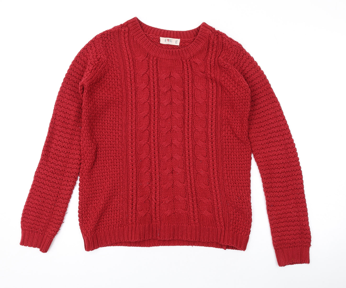 Clockhouse Womens Red Round Neck Acrylic Pullover Jumper Size XS