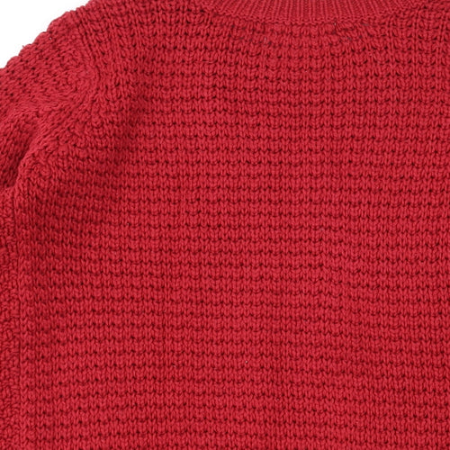 Clockhouse Womens Red Round Neck Acrylic Pullover Jumper Size XS