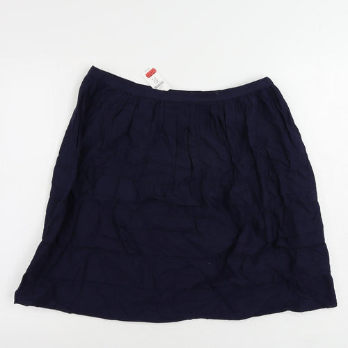 Gap Womens Blue Cotton A-Line Skirt Size 12 Zip - Lined