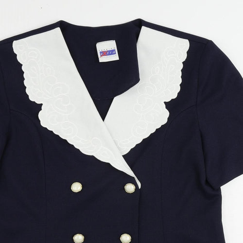 Extra Womens Blue Jacket Blazer Size 16 Button