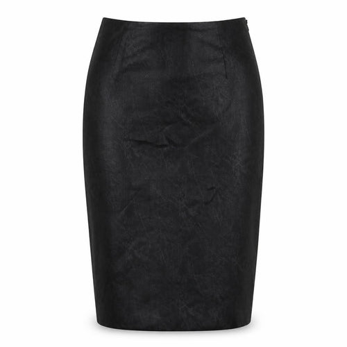 Lady H Womens Black Geometric Polyester Straight & Pencil Skirt Size 12 Zip - Lined