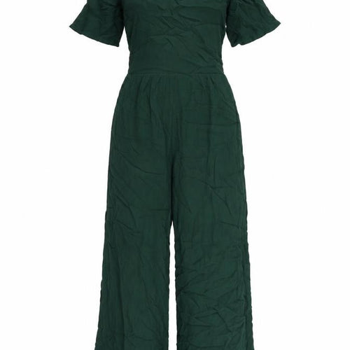 ASOS Womens Green Viscose Jumpsuit One-Piece Size 6 L21 in Button