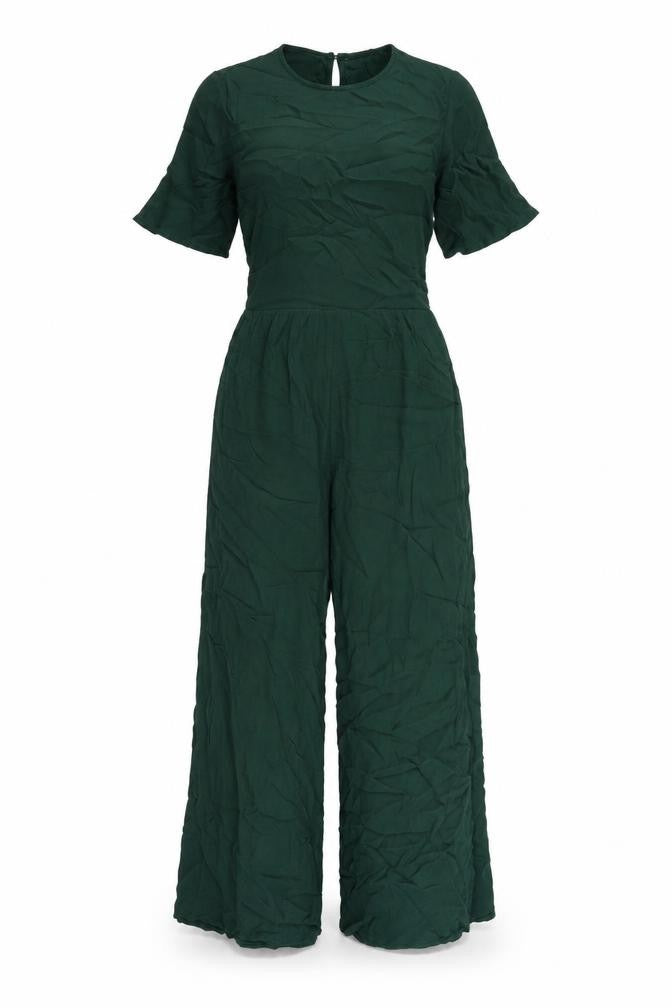 ASOS Womens Green Viscose Jumpsuit One-Piece Size 6 L21 in Button