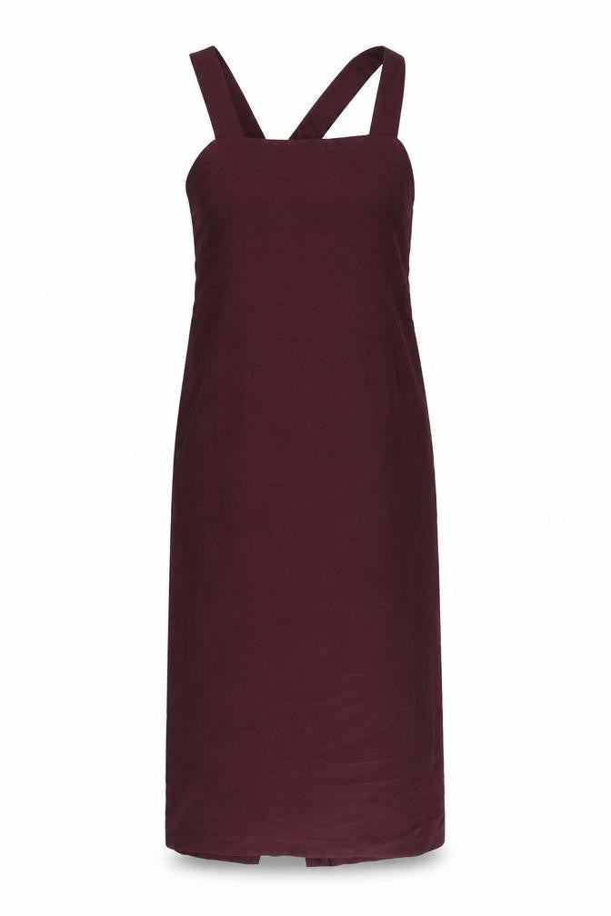 Dorothy Perkins Womens Purple Polyester Sheath Size 12 Square Neck Zip - Criss Cross Back