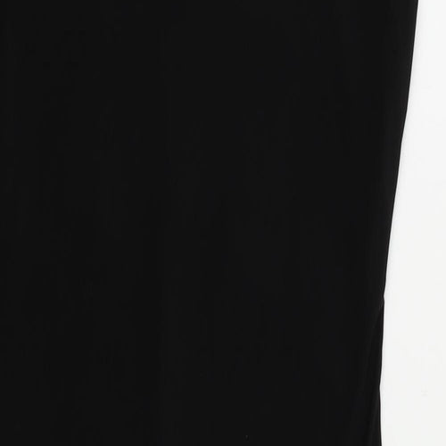 PRETTYLITTLETHING Womens Black Polyester Bodycon Size 12 V-Neck Pullover - Ruched
