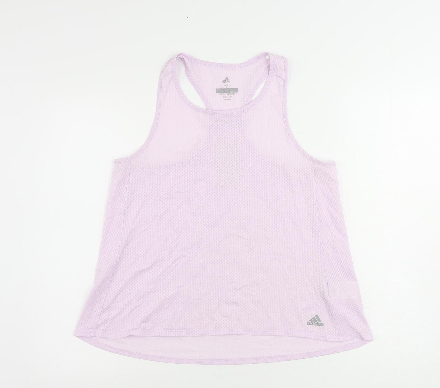 adidas Womens Purple Polyester Pullover Tank Size M Scoop Neck Pullover - Logo