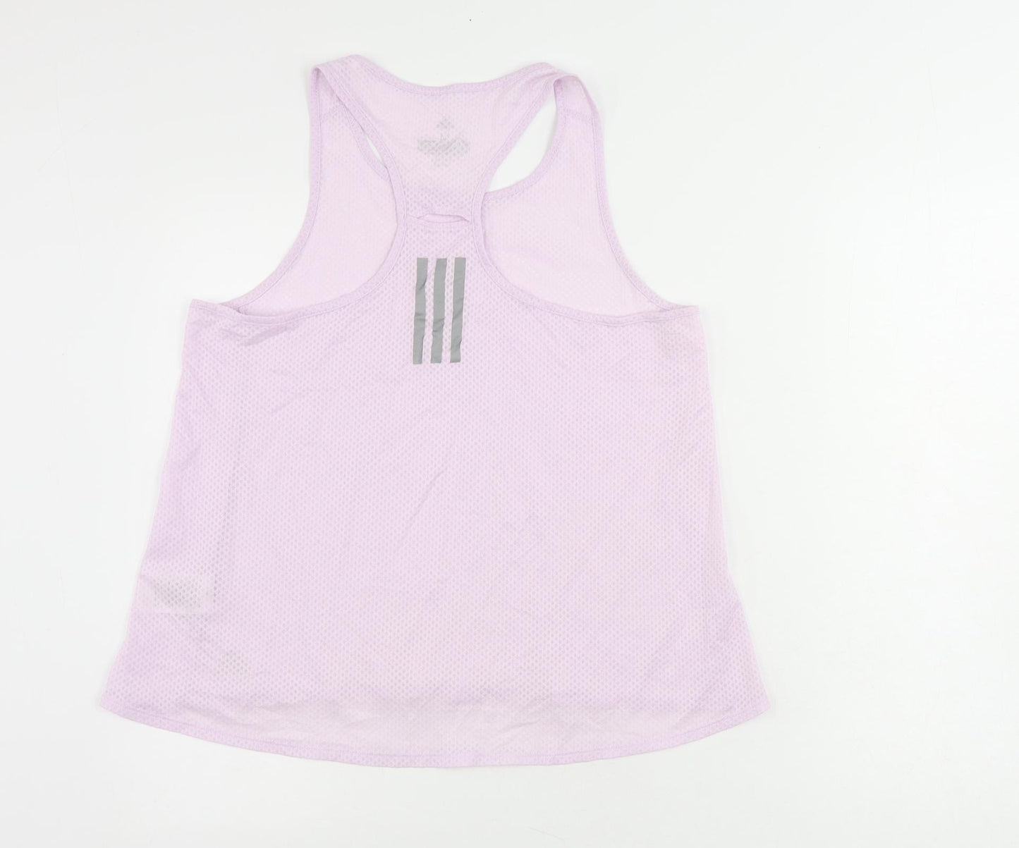 adidas Womens Purple Polyester Pullover Tank Size M Scoop Neck Pullover - Logo