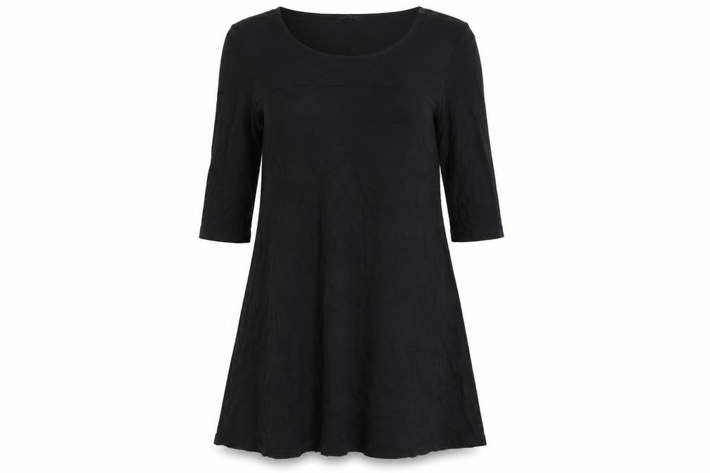 Marks and Spencer Womens Black Viscose T-Shirt Dress Size 10 Round Neck Pullover