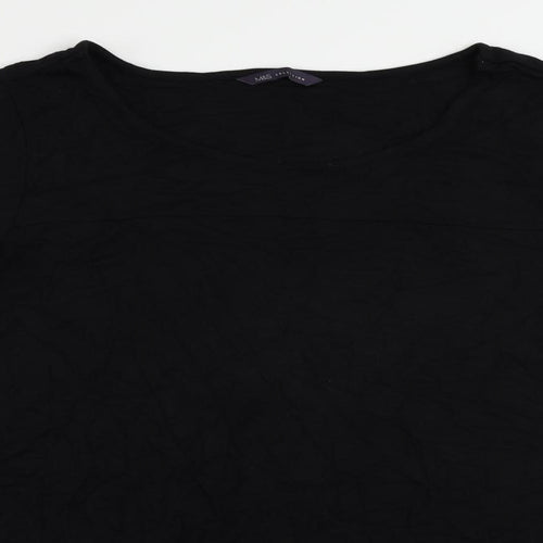 Marks and Spencer Womens Black Viscose T-Shirt Dress Size 10 Round Neck Pullover