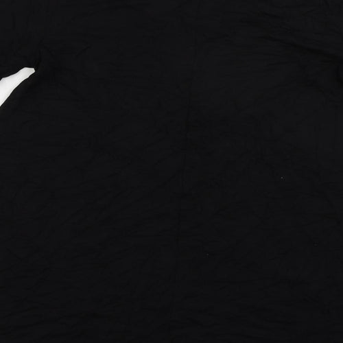 Marks and Spencer Womens Black Viscose T-Shirt Dress Size 10 Round Neck Pullover