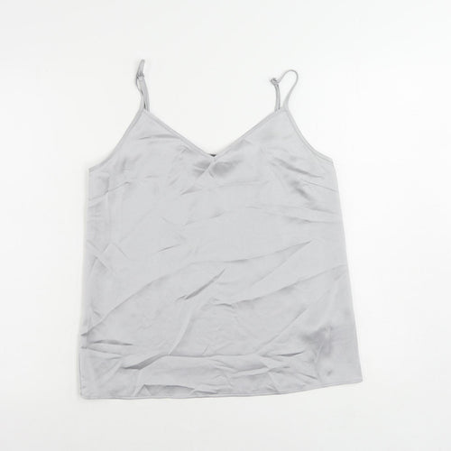 Marks and Spencer Womens Grey Polyester Camisole Tank Size 10 V-Neck