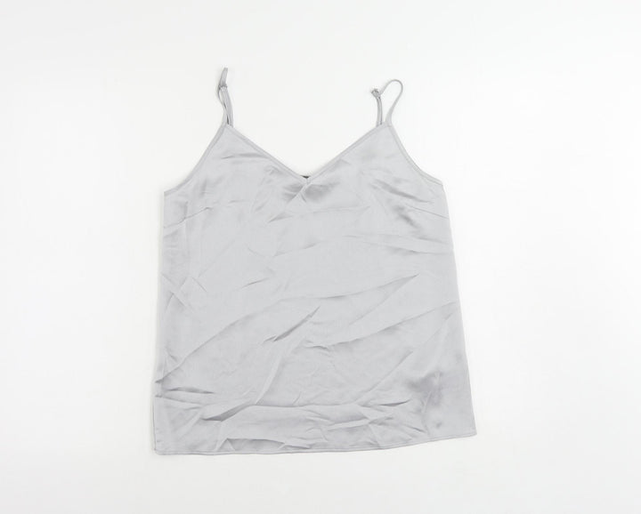 Marks and Spencer Womens Grey Polyester Camisole Tank Size 10 V-Neck