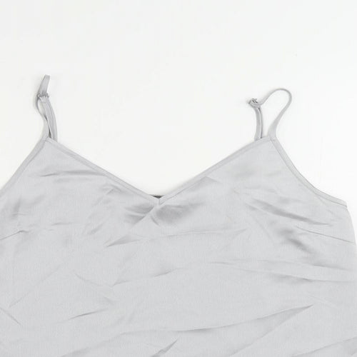 Marks and Spencer Womens Grey Polyester Camisole Tank Size 10 V-Neck