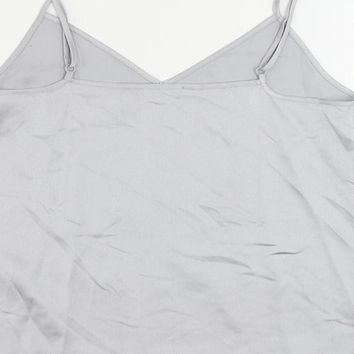 Marks and Spencer Womens Grey Polyester Camisole Tank Size 10 V-Neck