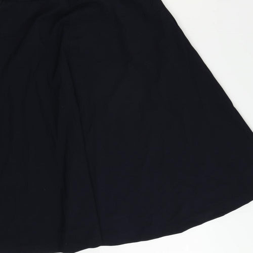 Zara Womens Blue Polyester Flare Skirt Size S Zip - Elastic Waist