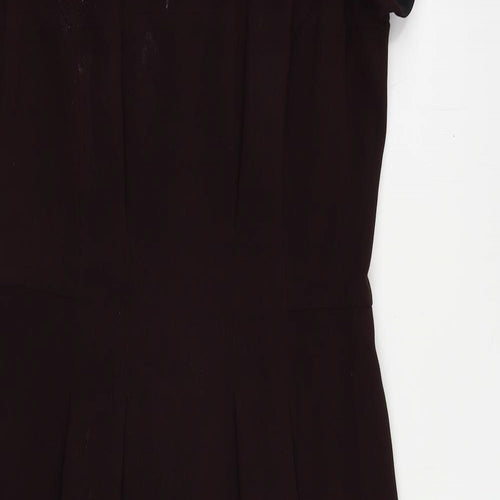 Jigsaw Womens Purple Polyester Pencil Dress Size 10 Boat Neck Zip
